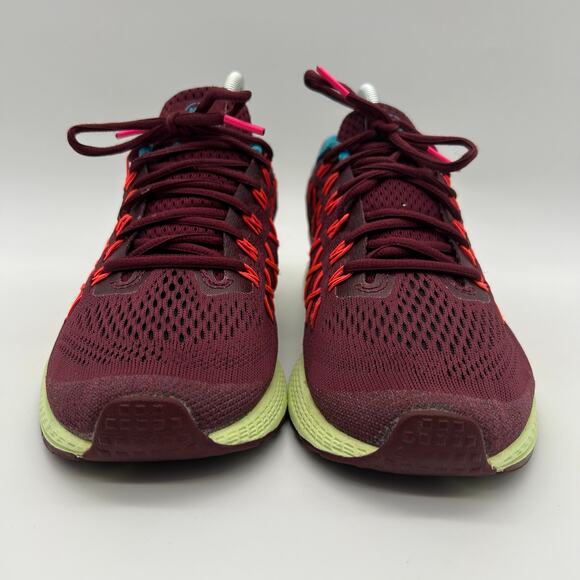Nike Zoom Pegasus 32 N7 Shoes Women 8 Maroon Acteva Athletic Sneakers 811339-663 - Picture 2 of 8